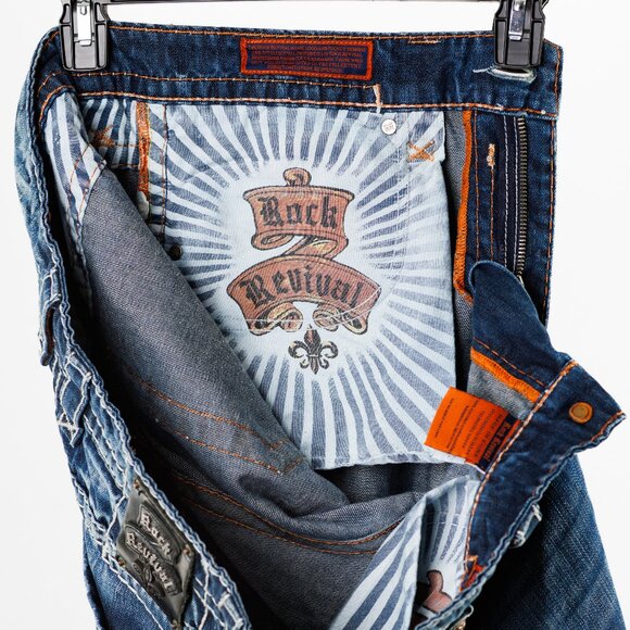 Rock Revival “Mason” RE8664R Men’s Straight Jeans (Size 36x32) - Picture 9 of 13